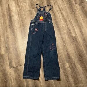 Vintage Disney Catalog Winnie the Pooh Denim Overalls Sz 10 Girls